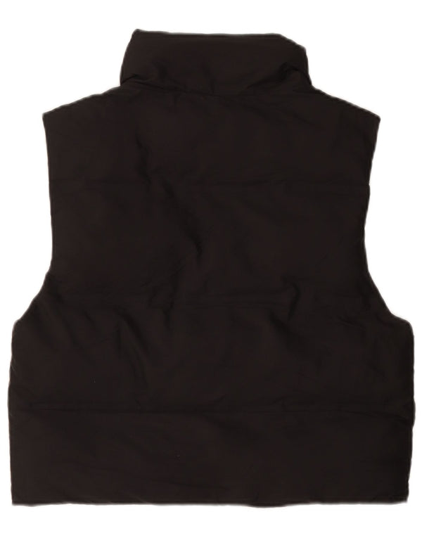 Zara Damen Übergroße wattierte Weste UK 6 XS Schwarz Polyester