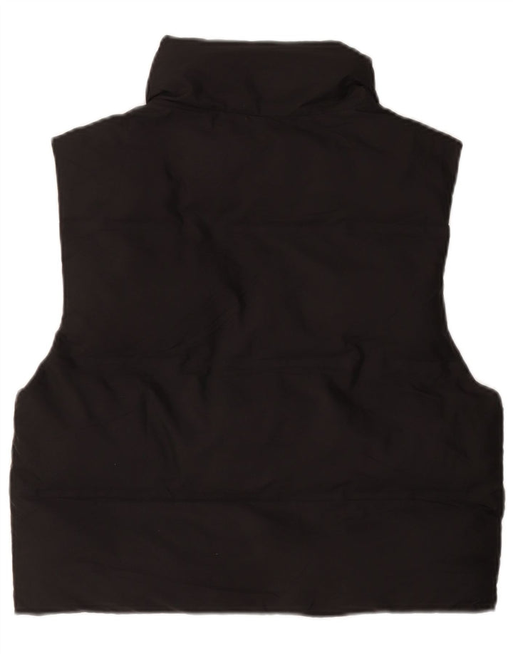 Zara Damen Übergroße wattierte Weste UK 6 XS Schwarz Polyester