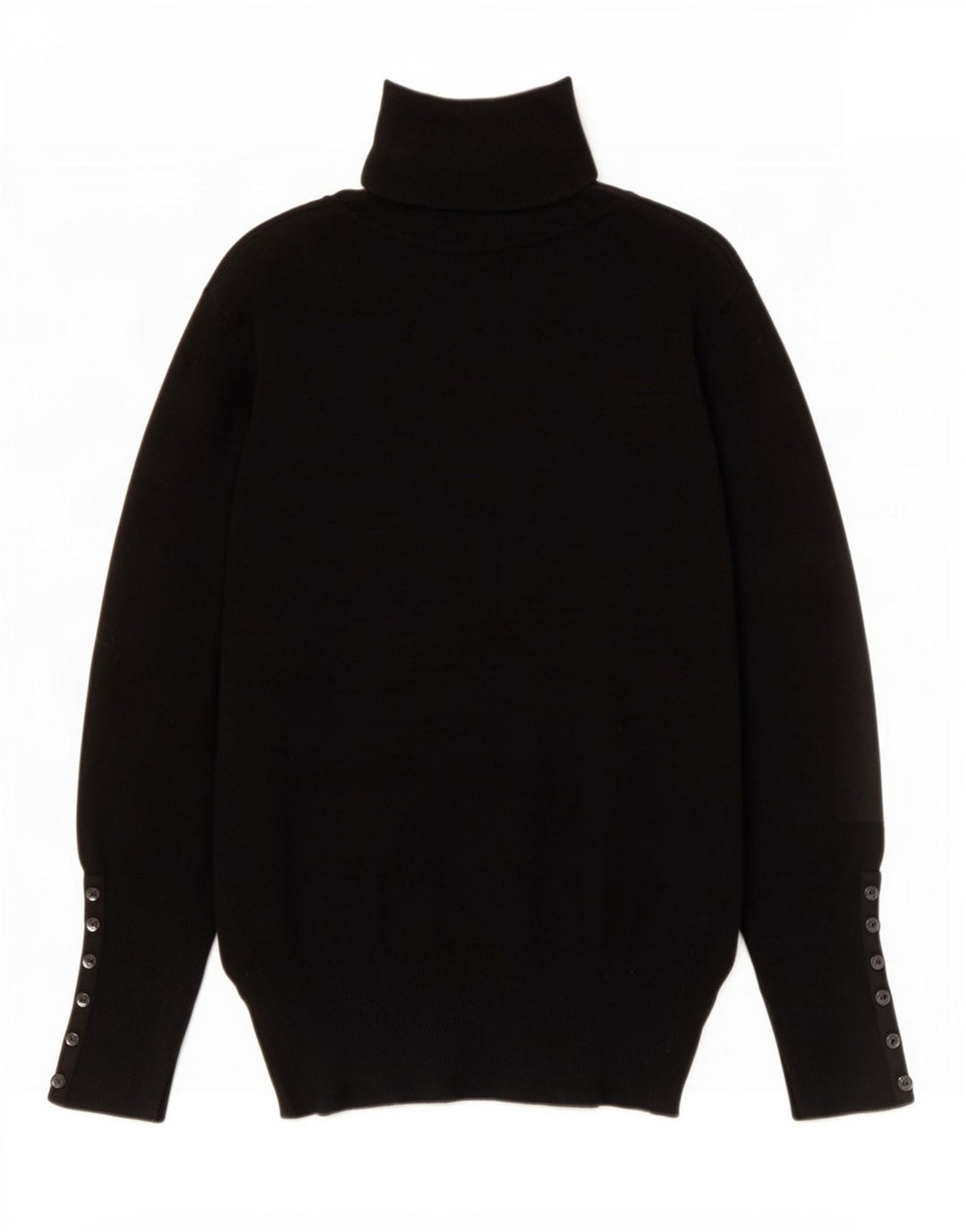 Zara Dame Roll Neck Jumper Sweater UK 14 Large Black Rayon