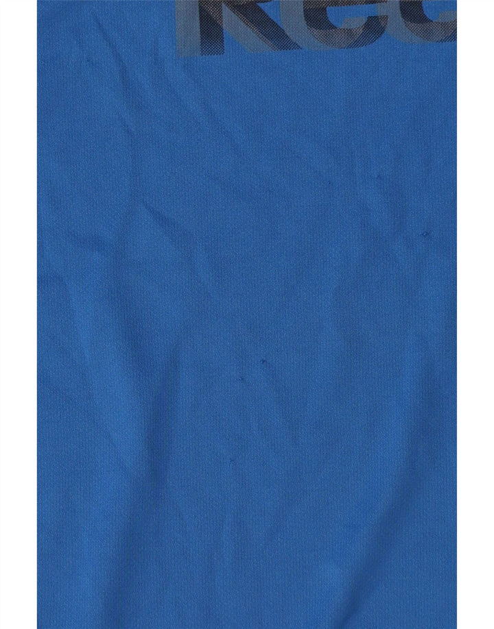 Reebok Mens Graphic T-Shirt Top Medium Blue Colourblock Polyester