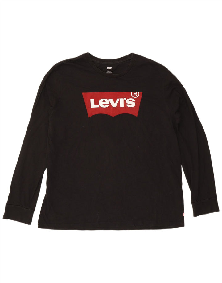 Levi's Mens Standard Fit Graphic Top Long Sleeve XL Black Cotton