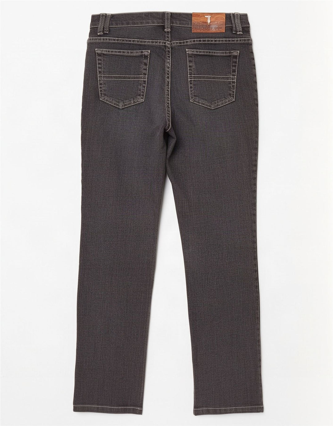 Trussardi Jeans Femme Droit W26 L28 Gris Coton