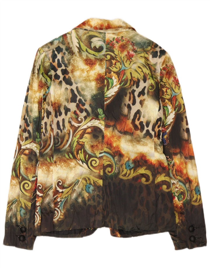 Etoile Du Monde Womens Blazer Jacket UK 10 Small Multicoloured Animal Print