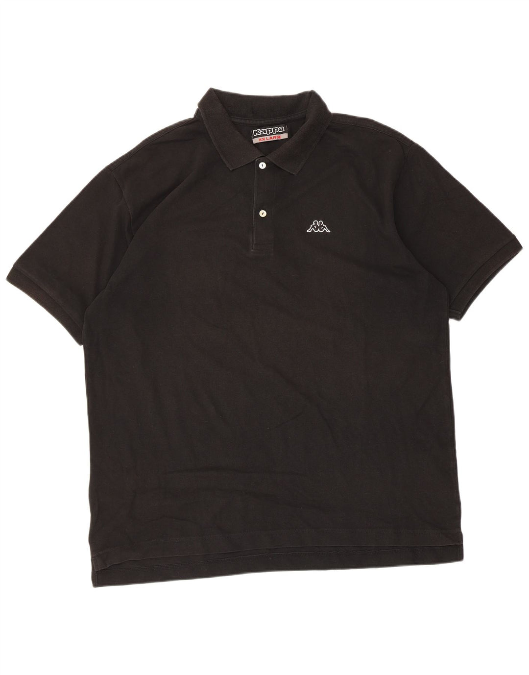 Kappa Mens Polo Shirt 2XL Black Cotton