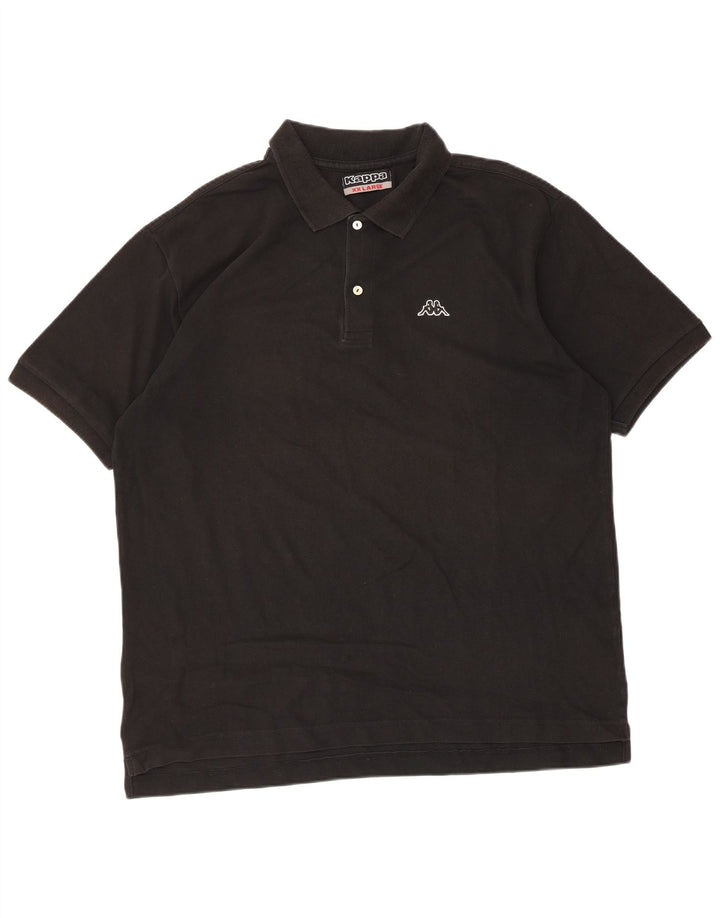 Kappa Mens Polo Shirt 2XL Black Cotton