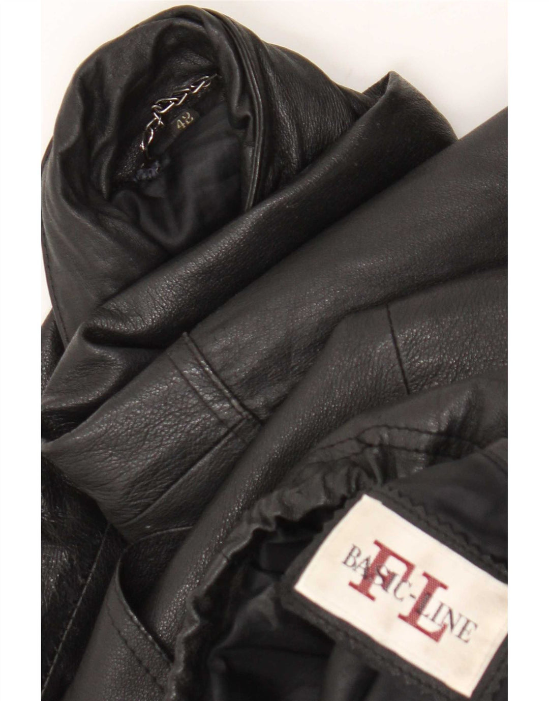 Giacca in pelle vintage da uomo UK 42 XL nera