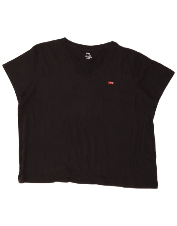 T-shirt oversize da donna Levi's UK 22 3XL cotone nero