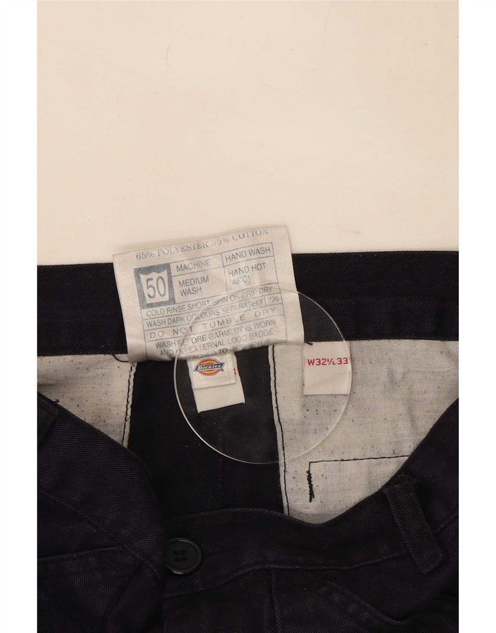 Мужские прямые брюки-карго Dickies W32 L33 темно-синие из полиэстера