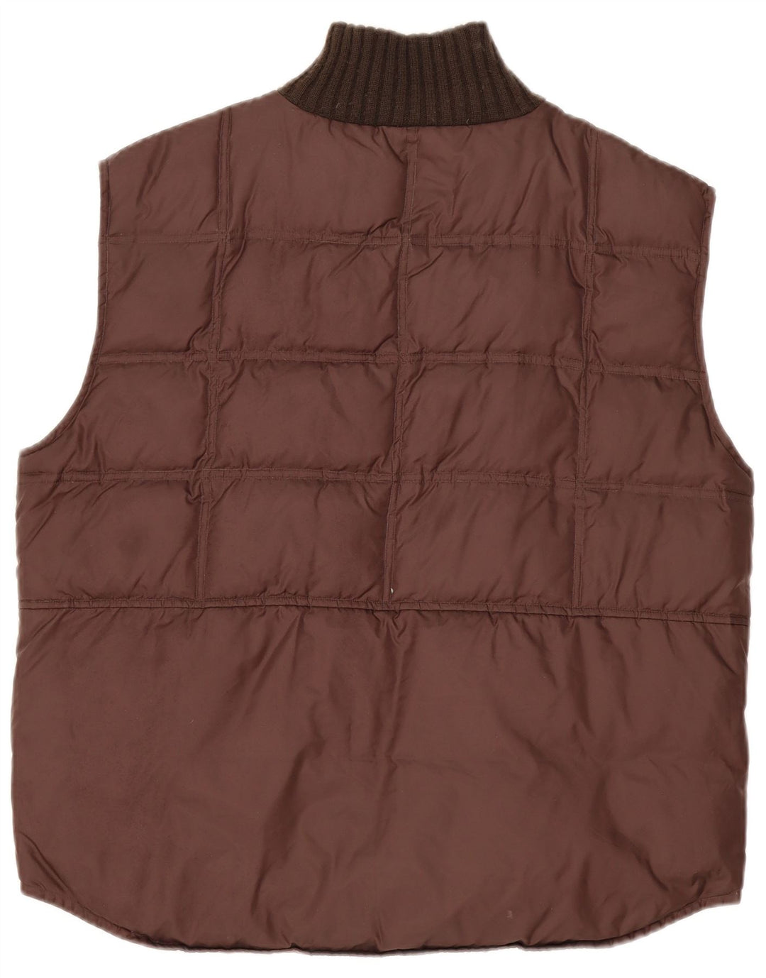 Vintage Mens Padded Gilet UK 40 Large Brown
