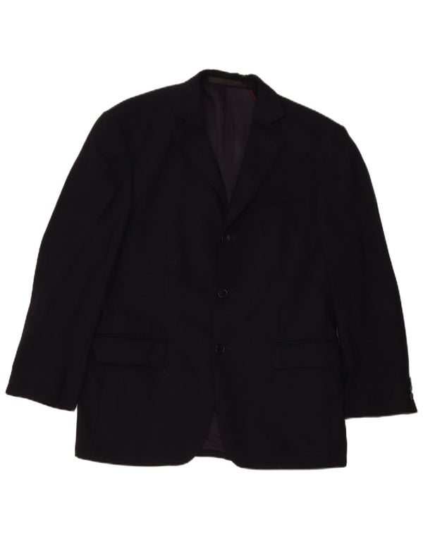 Marks & Spencer Mens 3 Button Blazer Jacket UK 38 Medium Navy Blue New Wool