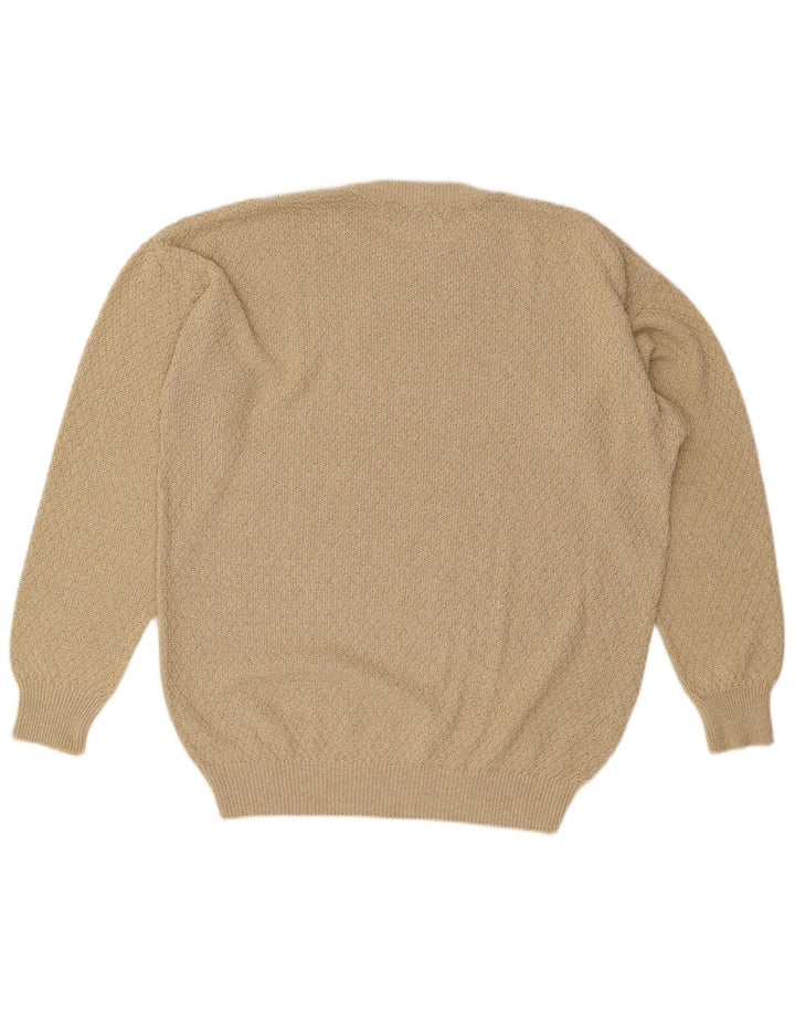 Il Granchio Mens Crew Neck Jumper Sweater Large Beige