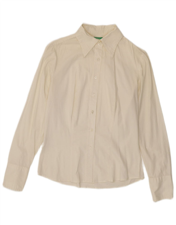 Benetton Womens Shirt UK 12 Medium White