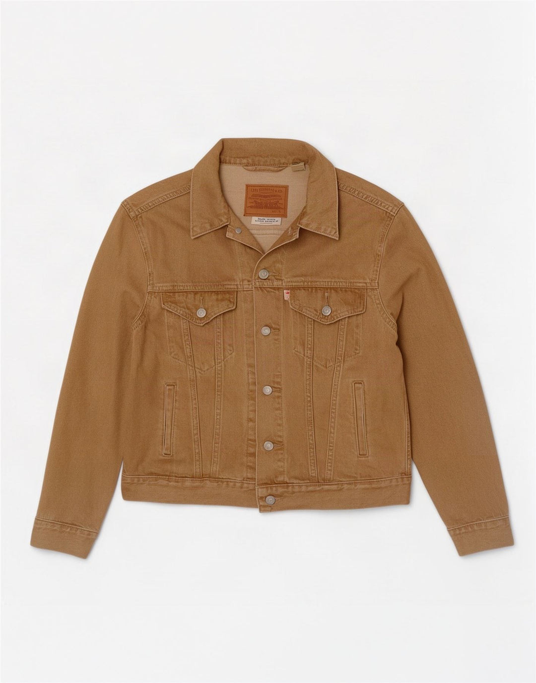 Levi's Mens Denim Jacket UK 36 Small Beige Cotton