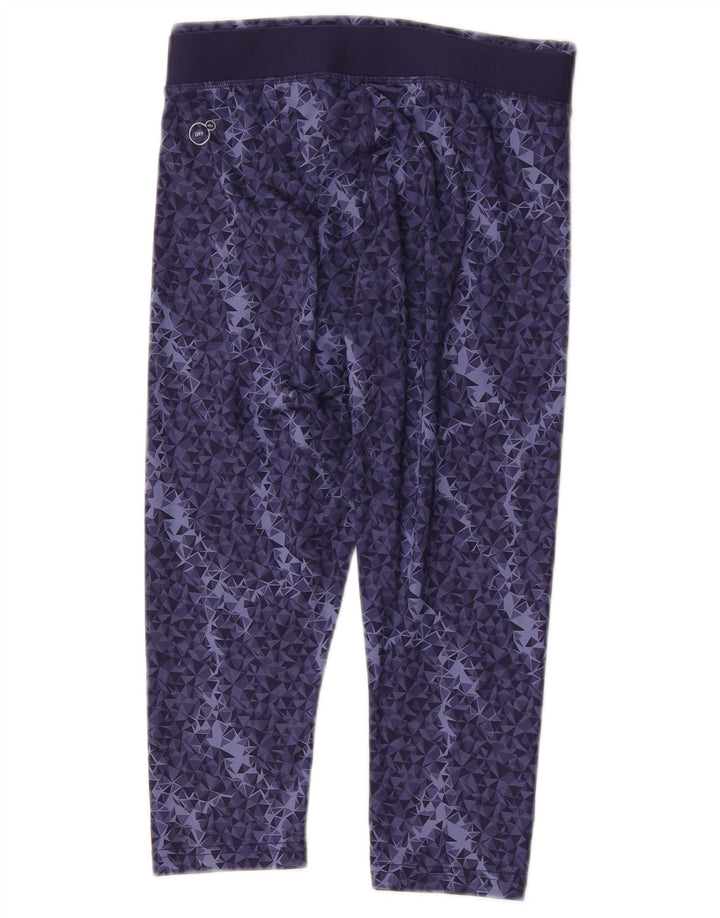 Leggings Capri da donna Puma UK 10 Small Poliestere geometrico blu navy