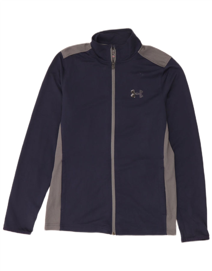 Under Armour Mens Heat Gear Tracksuit Top Jacket Small Navy Blue