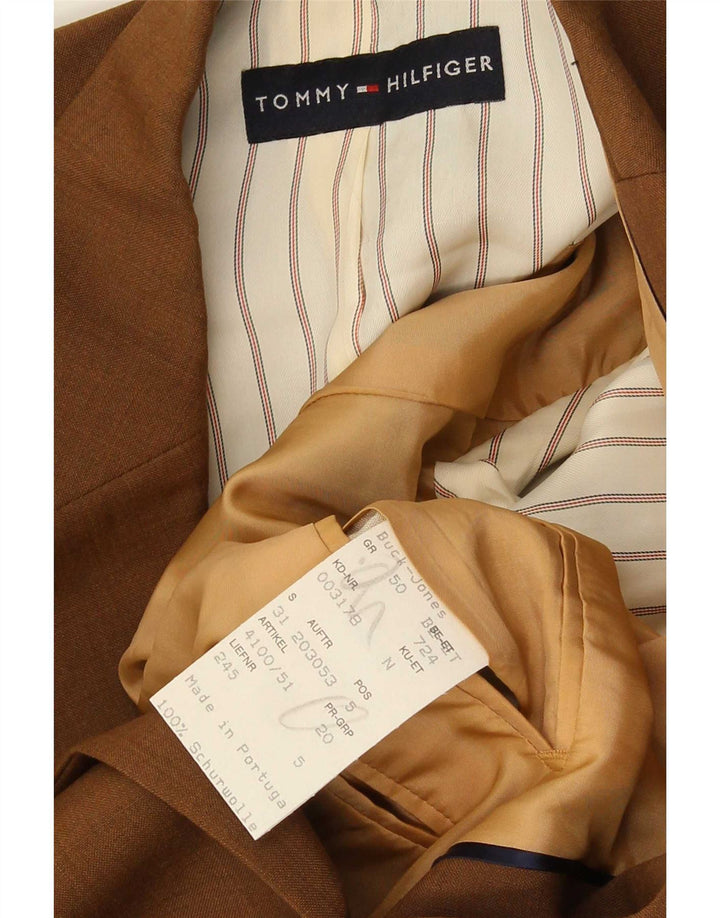 Tommy Hilfiger férfi 3 gombos blézer dzseki IT 50 nagy bézs gyapjú