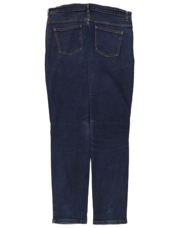 Jeans dritti regolari da donna Marks & Spencer UK 16 Large W34 L28 Blu navy