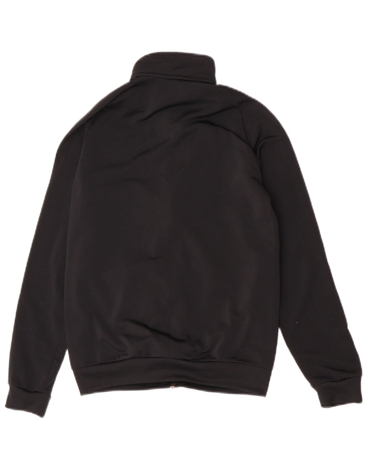 Adidas Boys Tracksuit Top Jacket 11-12 Years Black Polyester