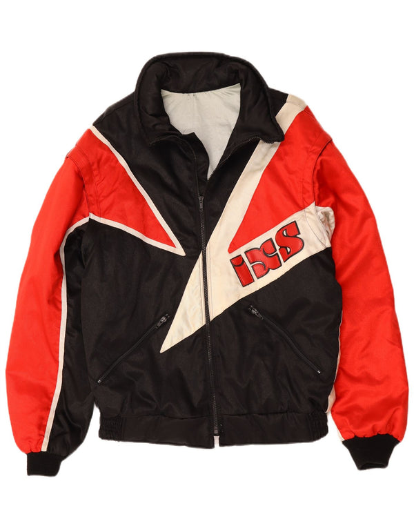 Мужская куртка-гонщик IXS Motorstyle UK 42 XL, черная с цветными блоками Tactel