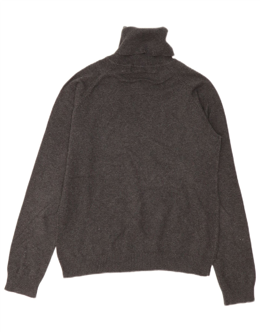 Zara Womens Crop Roll Neck Jumper Sweater UK 14 Large Grey