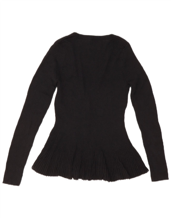 Massimo Dutti Dame Cardigan Sweater UK 8 Lille Sort
