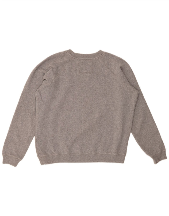 JACK WILLS Dame Oversized Sweatshirt Jumper UK 12 Medium Grå Bomuld