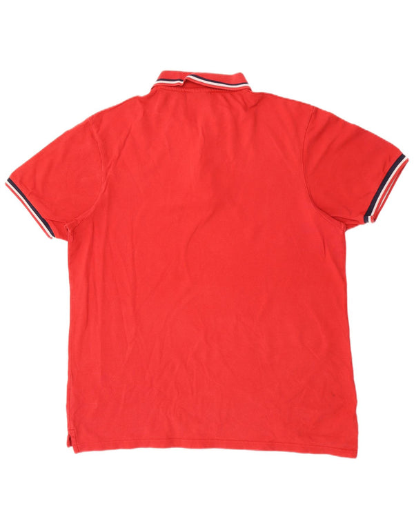 Fila Ανδρικό Πόλο Μπλουζάκι 2XL Κόκκινο Βαμβακερό