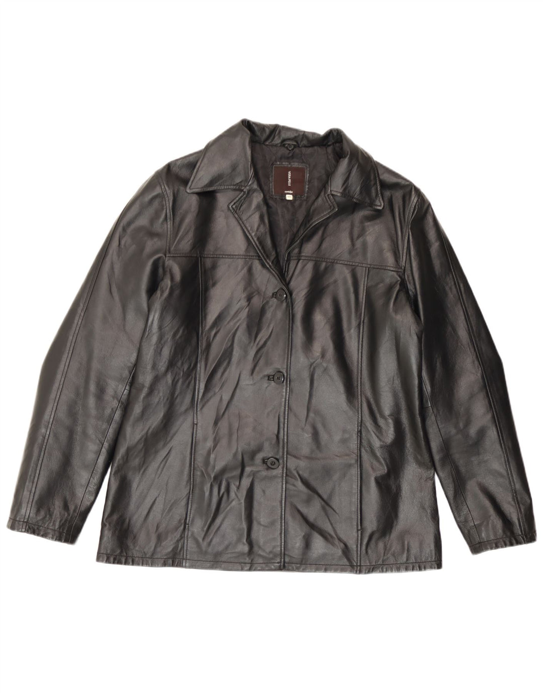 Conbipel Damen Lederjacke IT 48 XL Schwarzes Leder