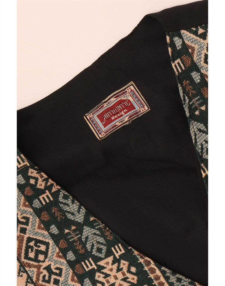 Colete masculino autêntico pequeno multicolorido Fair Isle