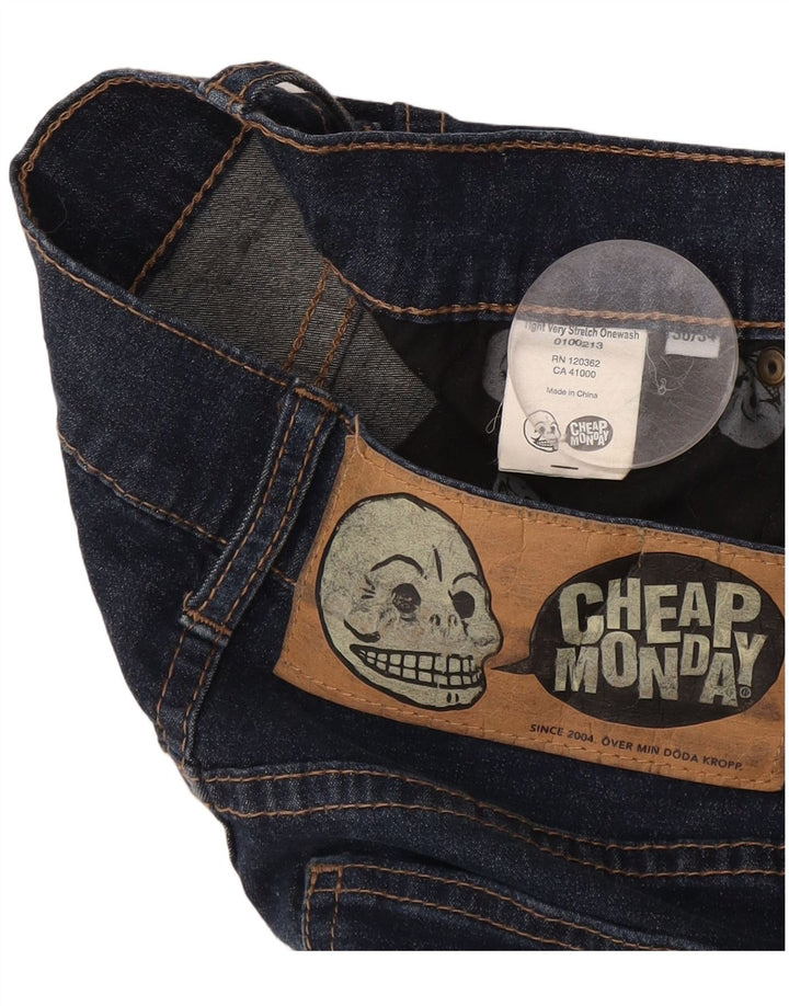 Cheap Monday Womens Slim Jeans W30 L34 Navy Blue Cotton