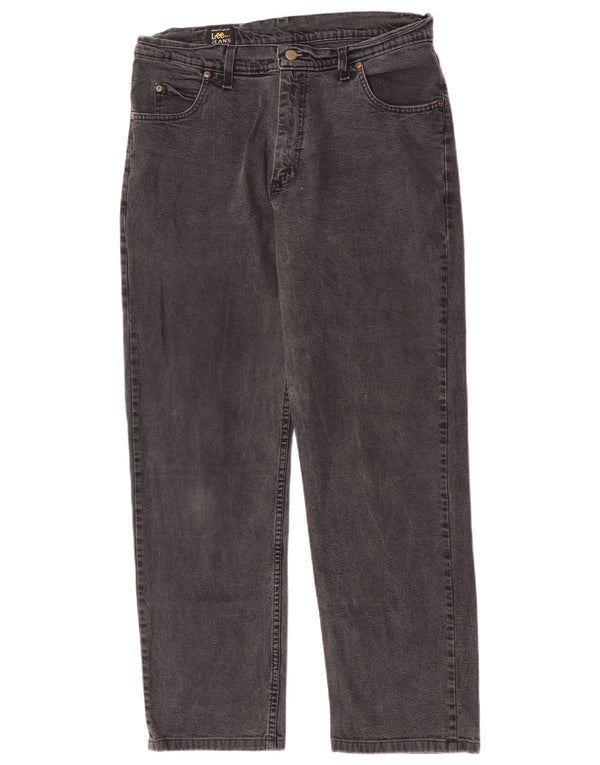 Lee Mens Brooklyn Straight Jeans W36 L30 Sivi pamuk