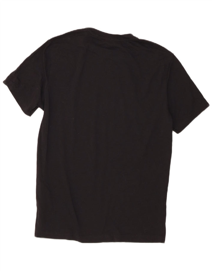 Champion Herre Grafisk T-Shirt Top Medium Sort Bomuld