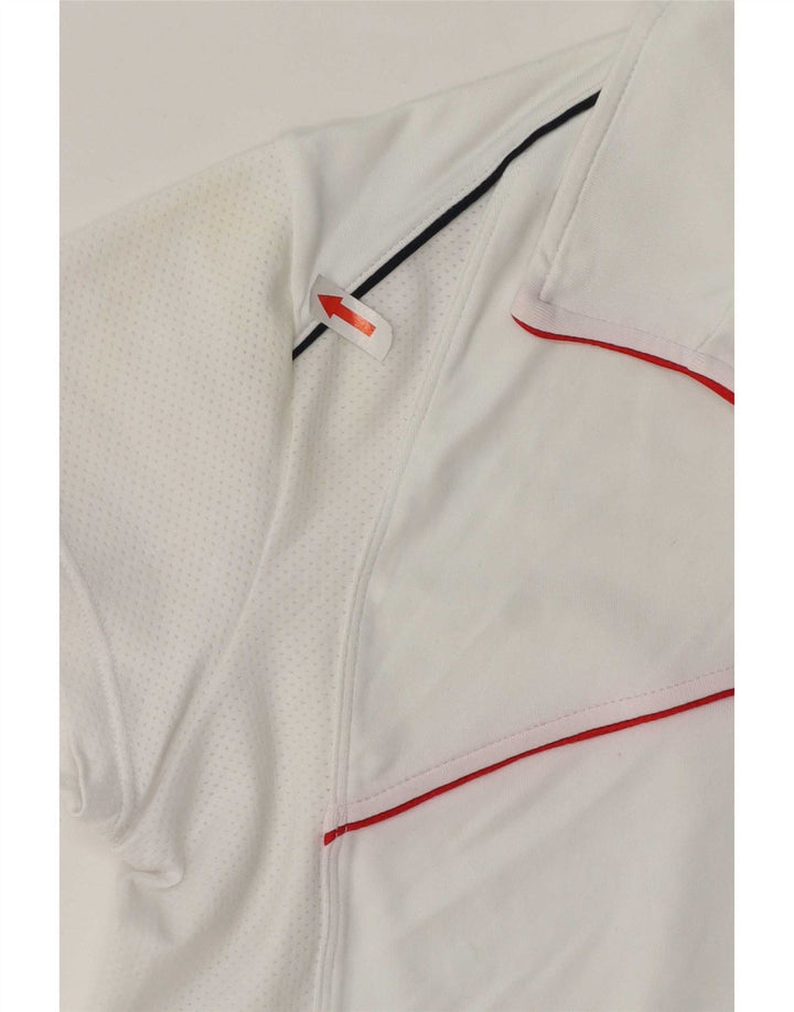 Asics Mens Graphic T-Shirt Top Medium White Striped Polyamide Sports