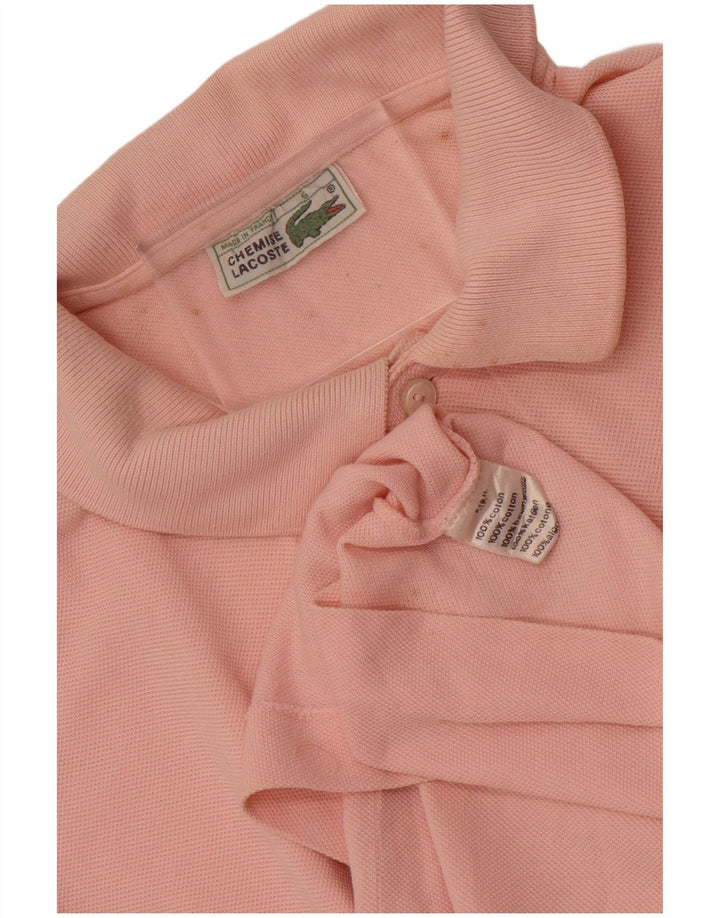 Lacoste Mens Polo Shirt Size 5 Large Pink Cotton