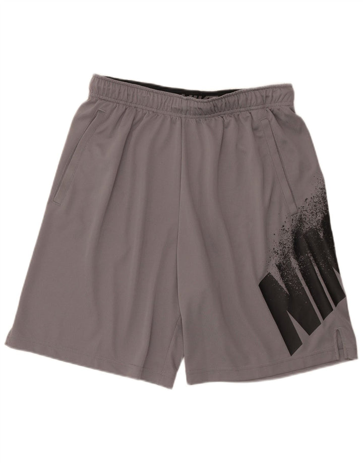 Pantaloni scurți sport Nike Dri Fit Graphic pentru bărbați, mari, gri, poliester