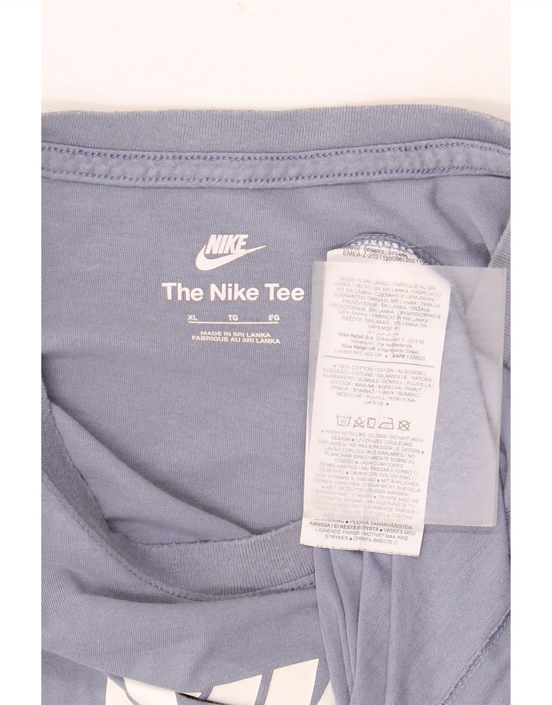 Nike Mens Graphic T-Shirt Top XL Blue Cotton