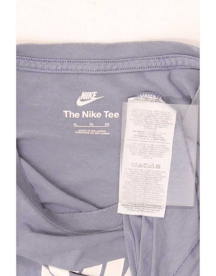 Nike Mens Graphic T-Shirt Top XL Blue Cotton