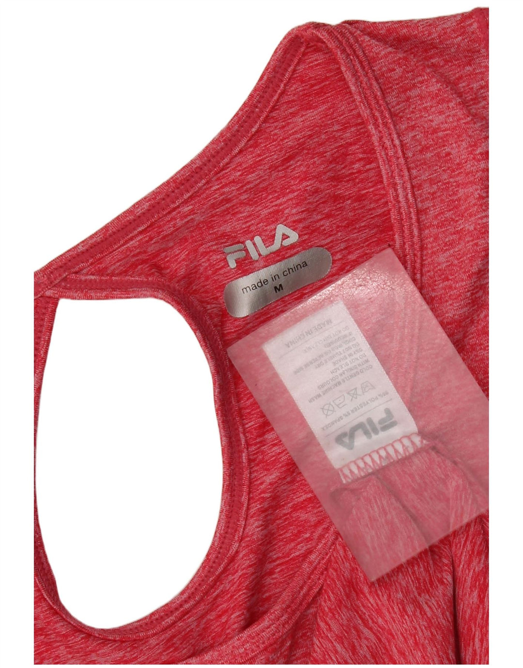 Fila Damen T-Shirt Top UK 12 Mittelrosa Colourblock Polyester