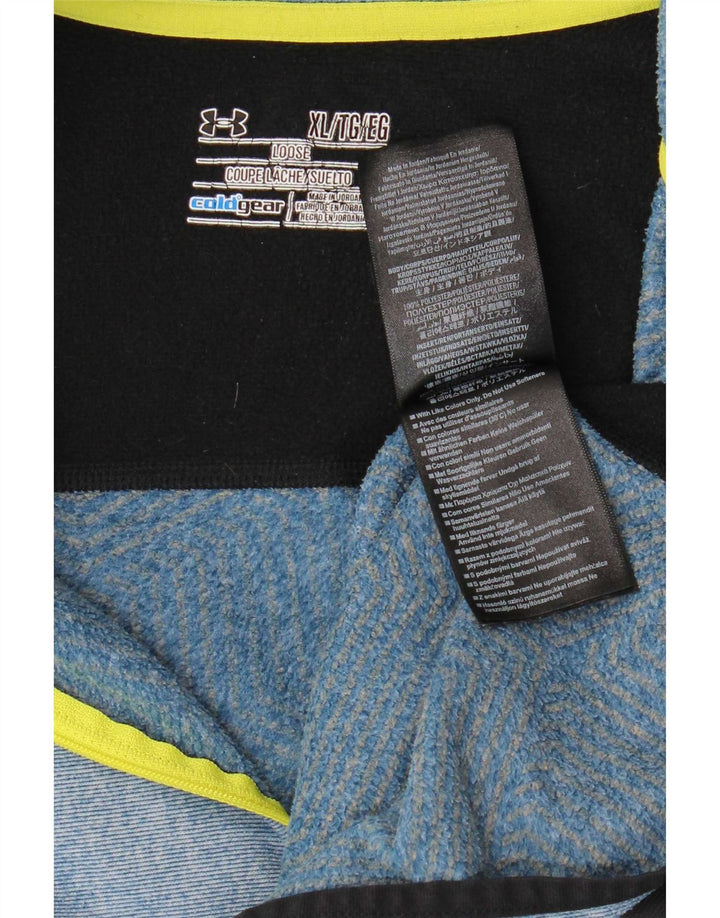 Męski sweter Under Armour z zamkiem błyskawicznym, XL, niebieski, poliester z blokami kolorów