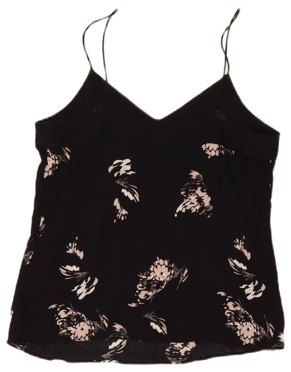 Jigsaw Womens Abstract Pattern Cami Top UK 12 Medium Black Viscose