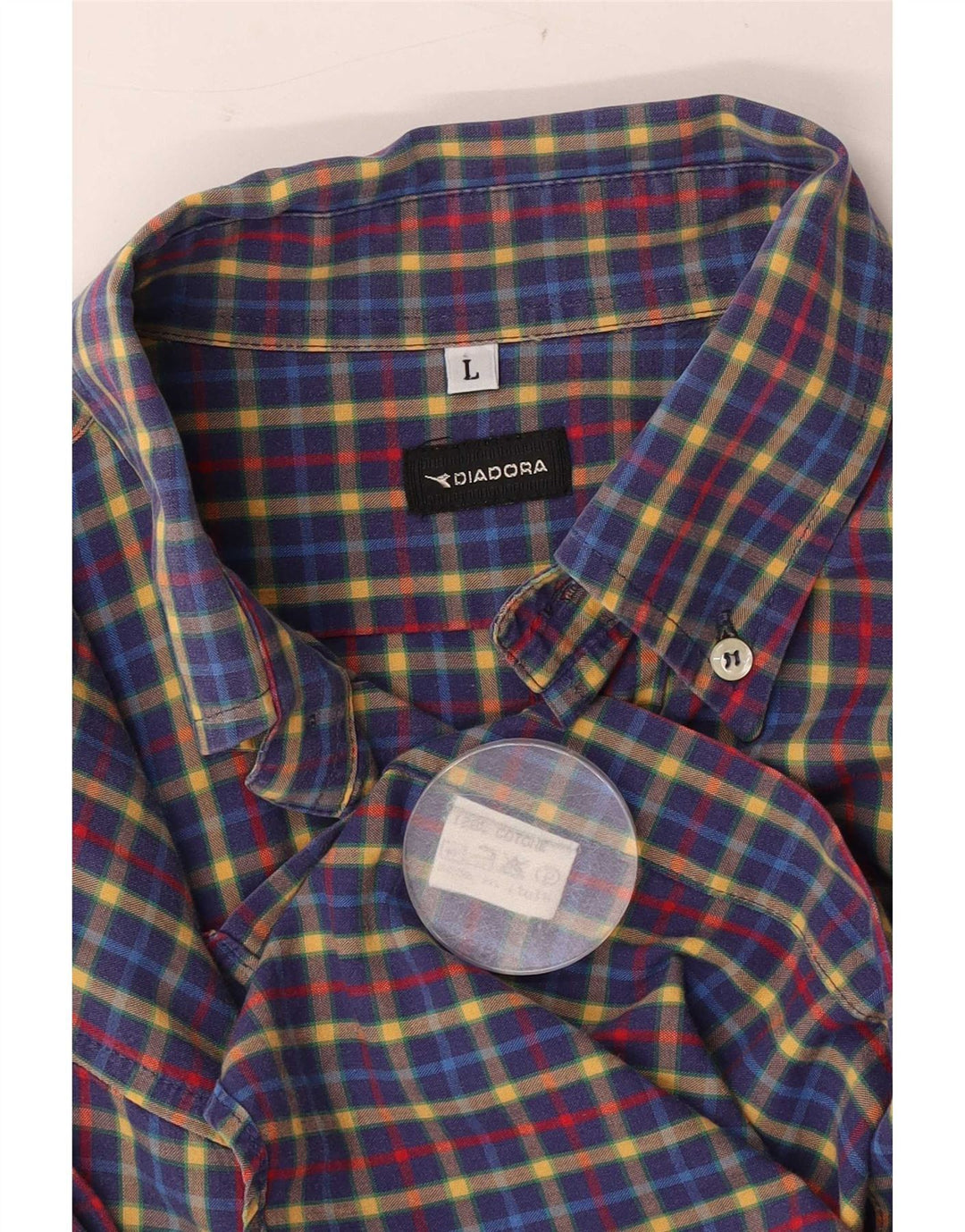 Camisa Diadora Hombre Grande Cuadros Multicolor Algodón