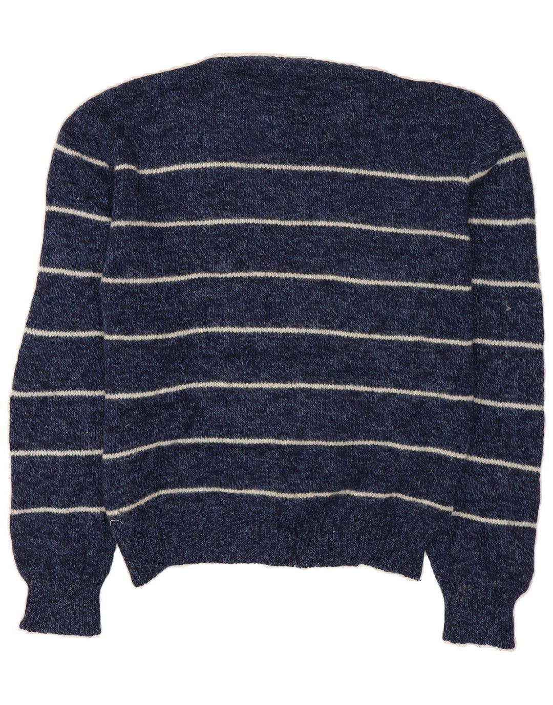 EDDIE BAUER Mens Crew Neck Jumper Sweater XL Navy Blue Striped Vintage Eddie Bauer and Second-Hand Eddie Bauer from Messina Hembry 