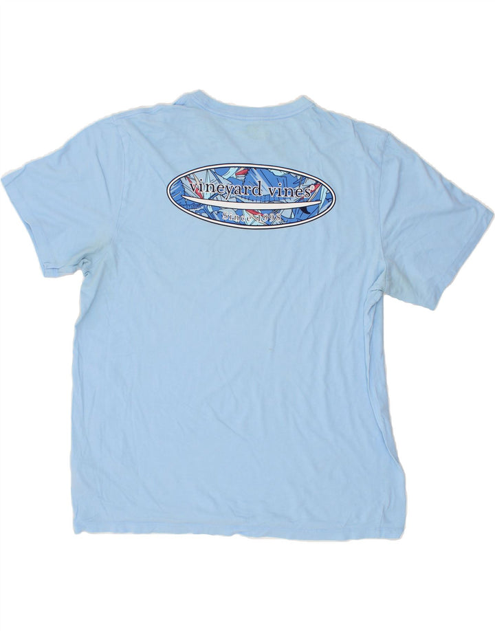 VINEYARD VINES Mens Graphic T-Shirt Top Large Blue Cotton Vintage Vineyard Vines and Second-Hand Vineyard Vines from Messina Hembry 