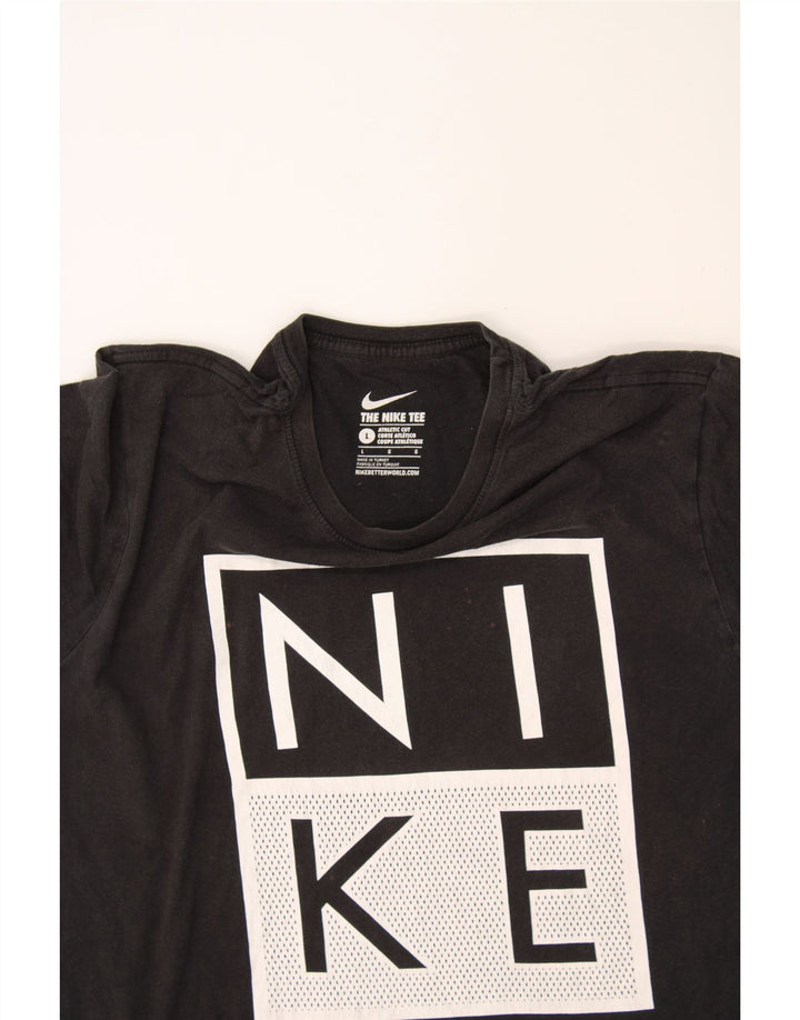NIKE Mens Graphic T-Shirt Top Large Black Vintage Nike and Second-Hand Nike from Messina Hembry 