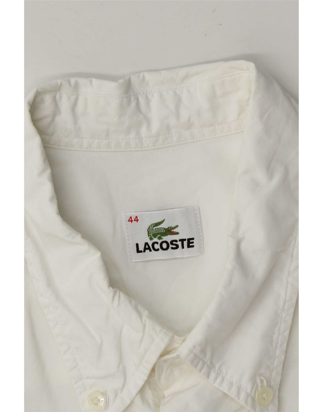 Lacoste Mens Short Sleeve Shirt Size 44 XL White