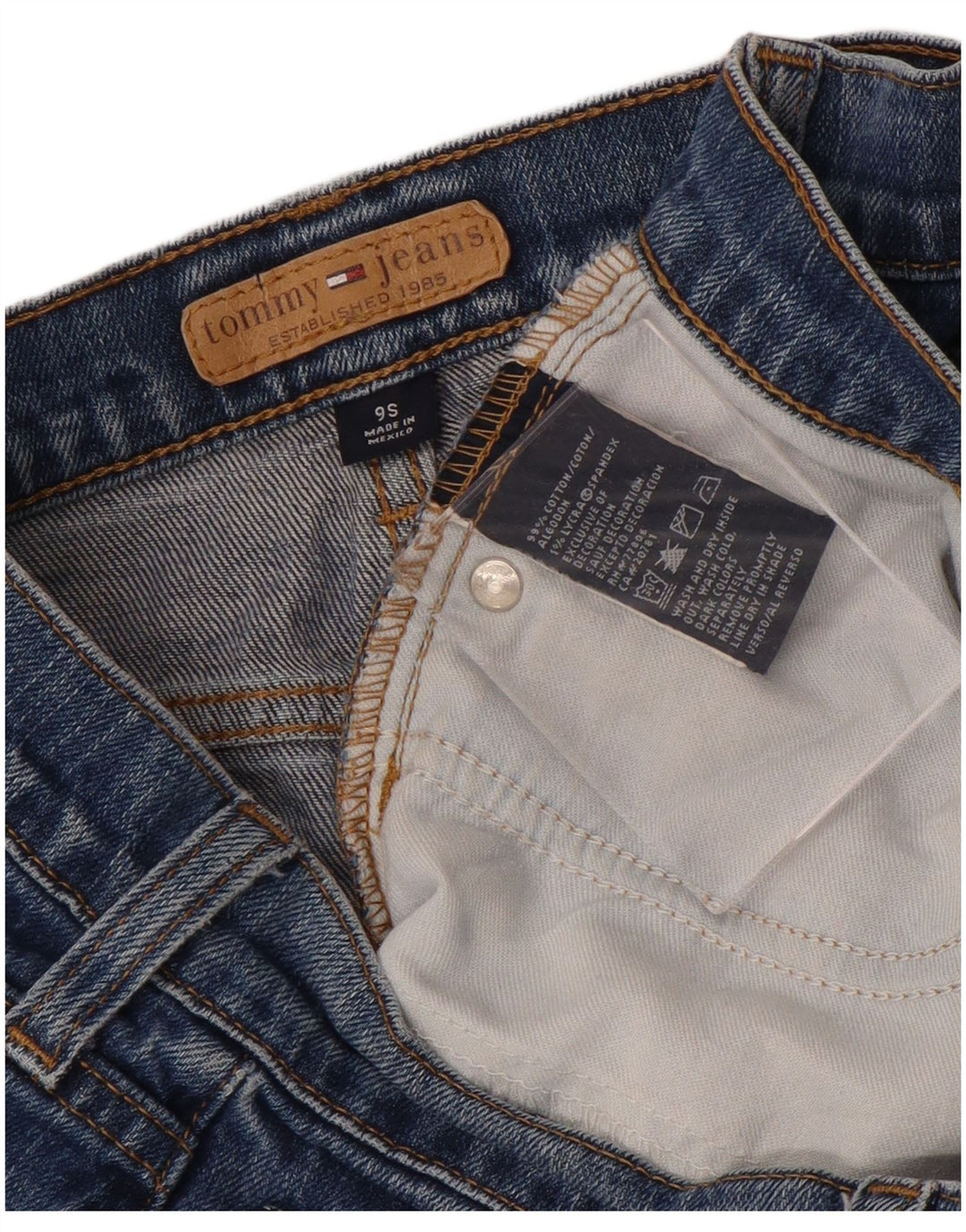 Jeans bootcut da donna Tommy Hilfiger US 9 medio W30 L29 cotone blu