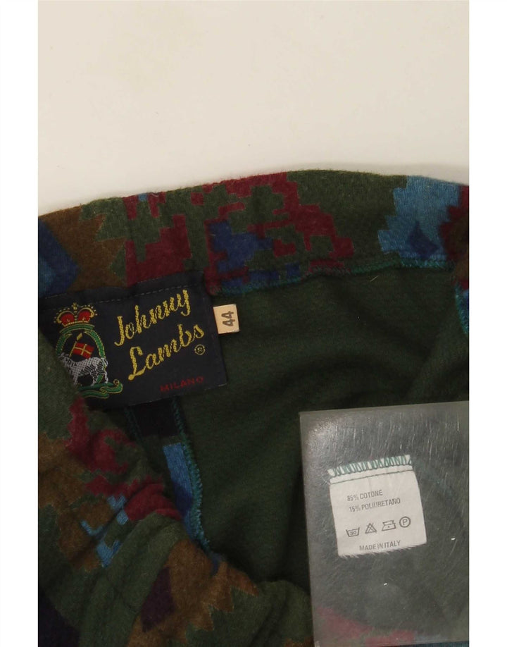Johnny Lambs Dame Mininederdel IT 44 Medium W30 Grøn Geometrisk Aztec