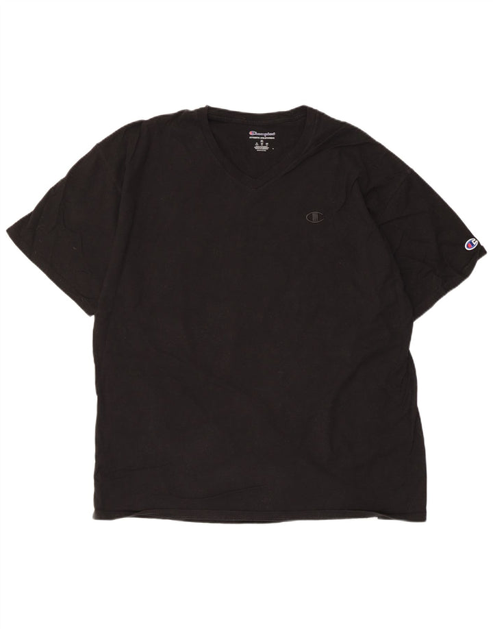 CHAMPION Mens T-Shirt Top XL Black Cotton