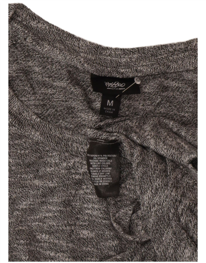 MOSSIMO Womens T-Shirt Dress UK 14 Medium Grey Flecked Rayon