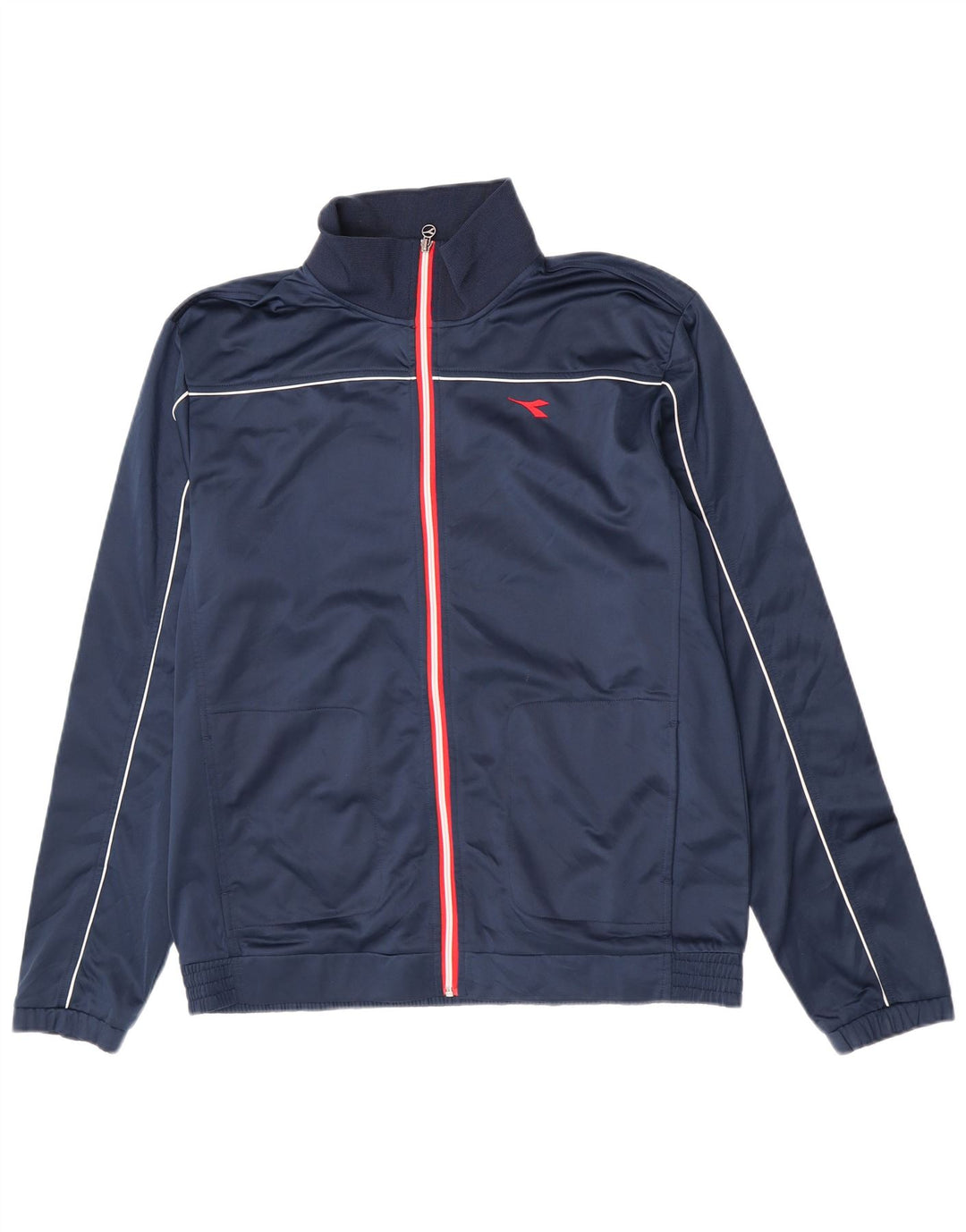 Diadora Herren-Trainingsanzugoberteil, Jacke, 2XL, Marineblau, Polyester